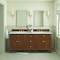 James Martin Vanities 72''Double Vanity, Mid-Century Walnut w/ 3 CM Carrara White Marble Top 424-V72-WLT-3CAR - alternate 6